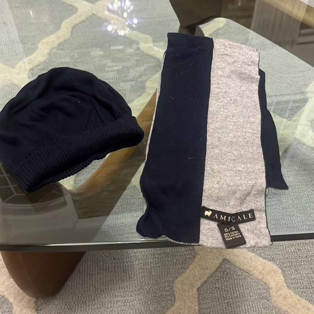 AMICALE BOY HAT AND SCARF SET